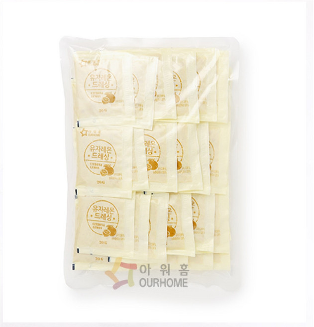 [먹깨비네] 아워홈 유자레몬 드레싱 20g [소포장 드레싱], 90개