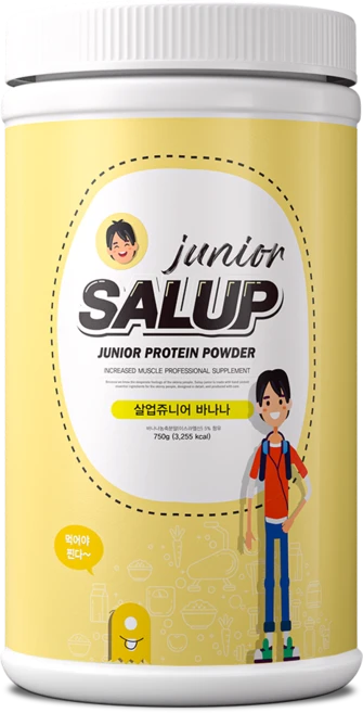 [특허받은 키즈단백질] 마른아이 살찌는보충제 성장기 어린이 단백질보충제 살업쥬니어 바나나맛, 750g, 1개 - 쿠팡