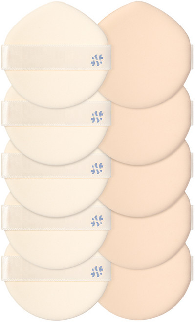 샵 한현재 마스터 핏 프리미엄 대용량 쿠션 밀착 퍼프(개별포장), 10개