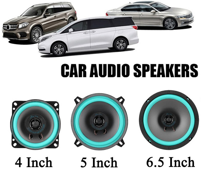 C 자동차 인치 4 스테레오 동축 ar 풀 5/6 5 오디오 서브우퍼 HiFi 레인지 주파수 스피커 음악 범용, 6.5 inch