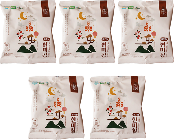 풍심당 열풍칩 유기농 현미칩 쌀과자 저당 과자 건강간식 회사 간식, 30g, 5개