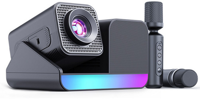 SU.YOSD 卡拉OK投影機 家庭影院三合一 雙麥克風, HY-360Plus