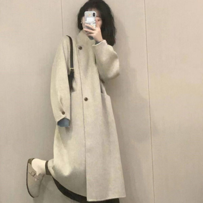 COSYEVNO 여성코트 겨울 고급스러움을 바탕으로 한 시크 심플 롱 코트 BCXdyck-6