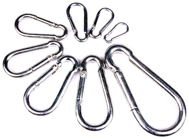 비너 5 6 7 8 9 10 11 12mm 스틸비너 모음 택1 강철 비나 비니 카라비너 연결 텐트 타피 고정 후크 쇠 체인 고리 체결 철비너 강철비너, 1개