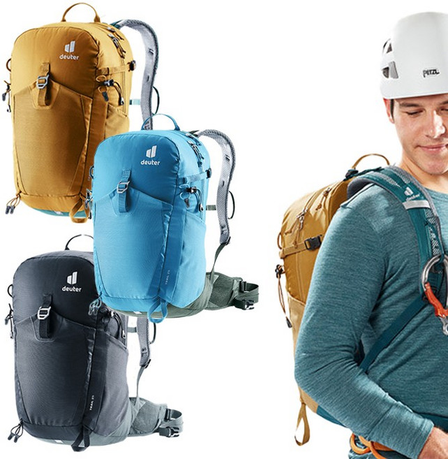 도이터 트레일 25 등산가방 남성 25리터 백패킹 하이킹 배낭 3440523, 6323 almond-deepsea, one size