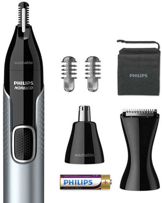 필립스 코털제거기 시리즈5000 + 건전지2알 코털정리기 눈썹 수염정리기, 시리즈5000+건전지2알