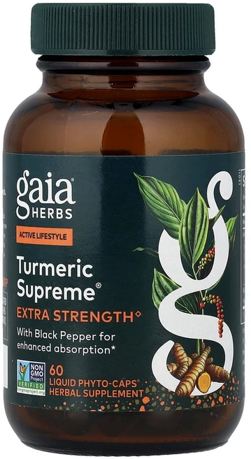 가이아허브 터메릭 슈프림 고 식물성 액상 파이토캡 60정, 1개, 60개 - 쿠팡