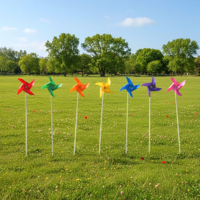 [국산] 시선을 사로잡는 PET 원톤 바람개비 (3만원이상 사은품증정), 핑크, 48cm