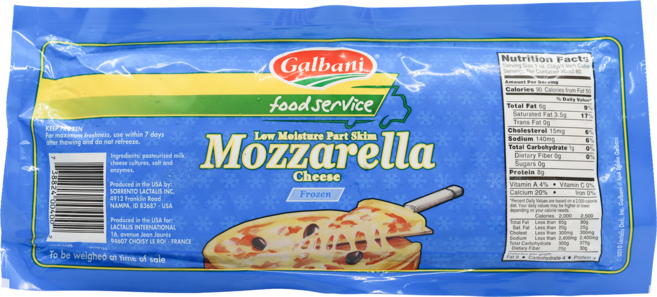 푸드젠마켓 갈바니 모짜렐라 치즈블럭 2.27kg 냉동, 1개