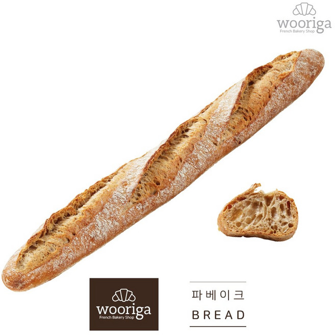 우리가스토리 프랑스 바게뜨 깜빠뉴 냉동빵 냉동생지, 280g, 2개