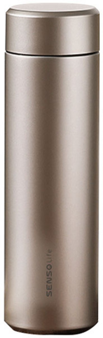 SENSOlife 直身保溫杯 簡約設計隨身保冷水壺, 純鈦, 1個, 480ml