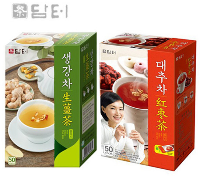 담터 대추차 50T + 생강차 50T, 1세트, 생강차 50T+ 대추차50T, 1개