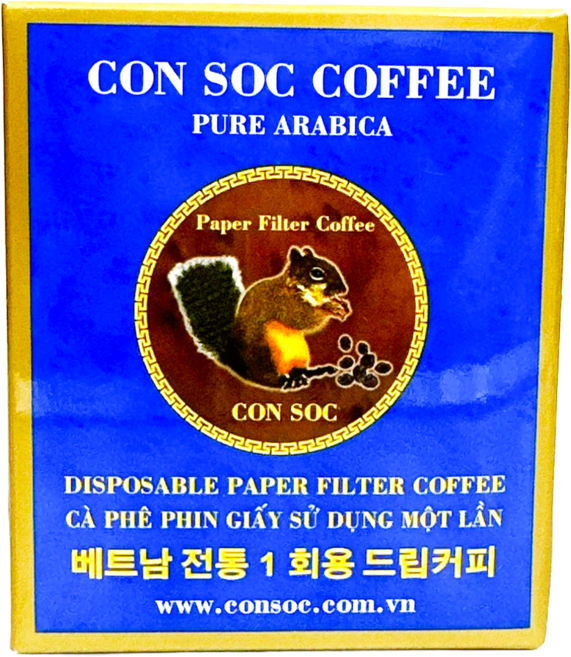 [콘삭/ 다람쥐]PX70/ 베트남 프리미엄 원두 커피/ 아라비카/ 필터형/선물/ 10개입, 1박스