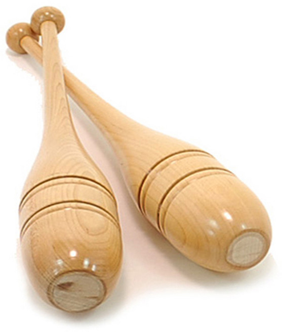 국산 원목 나무 곤봉 대 2개 1세트 운동회 행사 리듬 체조 용품