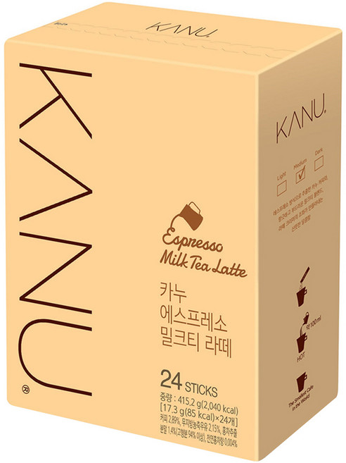 카누 에스프레소 밀크티 라떼 24Tx1개+사은품, 1개, 17g, 24개입