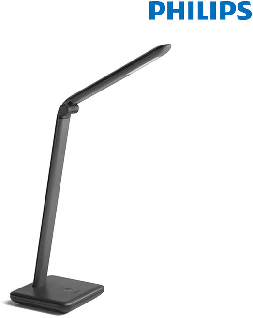 필립스PHILIPS LED 스탠드 자비루 66016 그레이 디밍(4단계 밝기조절) 책상스탠드 학습스탠드