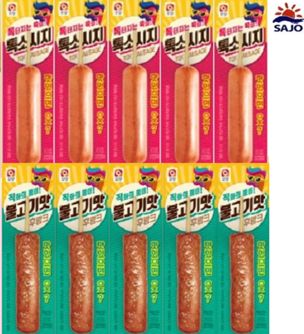 사조 불고기맛후랑크 5개+톡소시지 5개, 10개, 70g