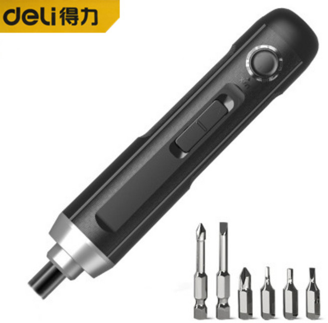 델리 정밀 전기 스크루 드라이버 세트 고속 충전 무선 가정용 공구 수리 조용한 내구성 C 타입, [02] 색상 3.6V DL667001B, 1개