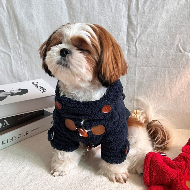 강아지 떡볶이 코트 강아지겨울코트, 레드, 1개