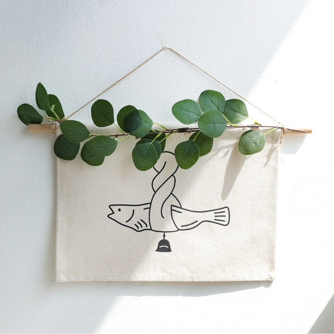 케이트가든 자체제작 액막이 명태 패브릭 배전함 가리개 두꺼비집 커버 감성 벽장식소품, 액막이명태