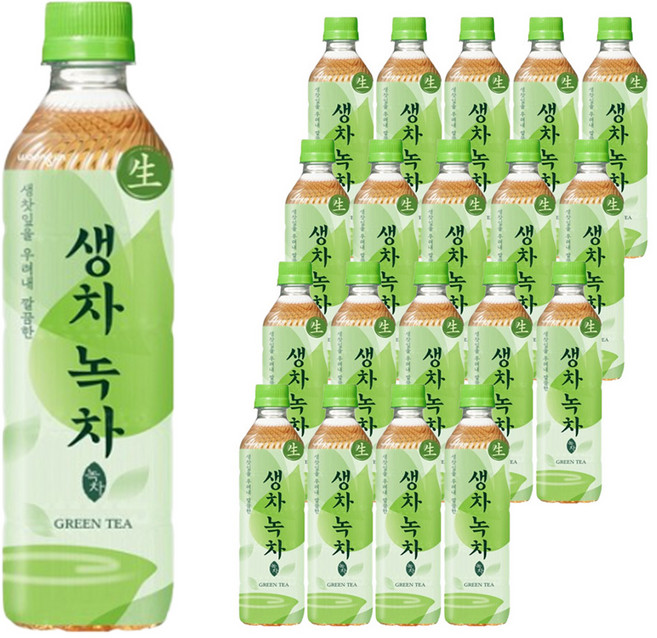 웅진 생차 녹차, 500ml, 20개