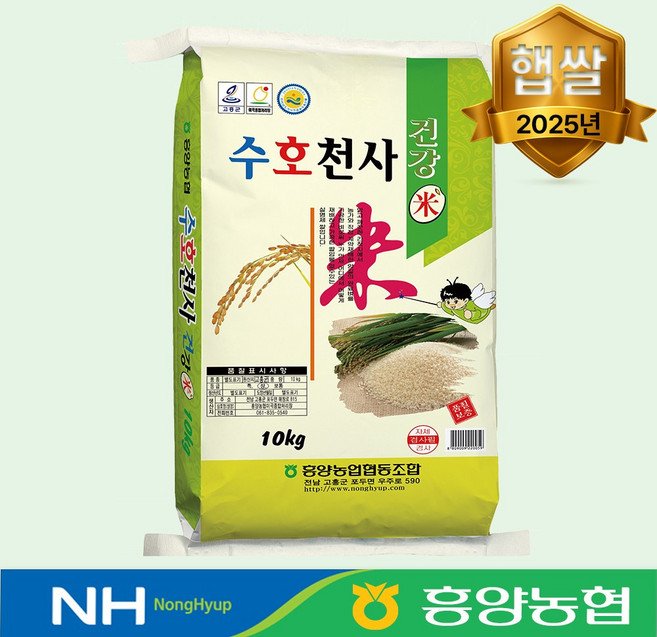 당일도정 25년 햅쌀 수호천사 건강미 백미 10kg, 1개, 상등급