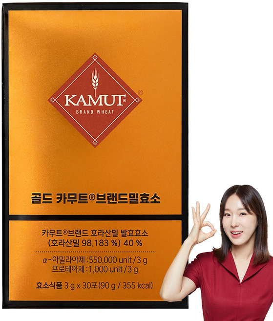 그레인온 골드 카무트 브랜드밀 효소, 90g, 1개