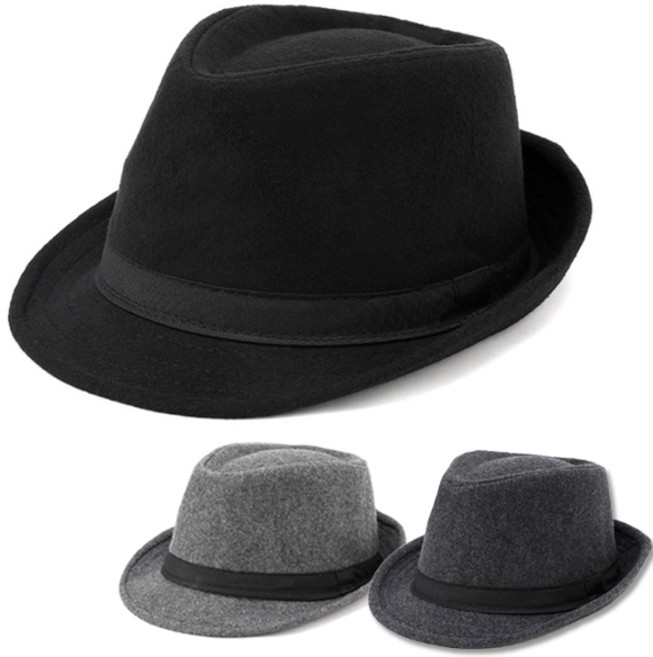 남자 모직 째즈 캐주얼 모자 페도라 신사모자 중절모