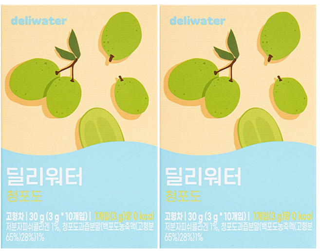 딜리워터 청포도, 3g, 10개입, 2개