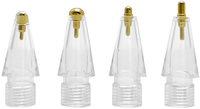 네츄럴파크 애플펜슬 호환 크리스탈 펜촉 반영구 투명 메탈 금속 팁, 1개