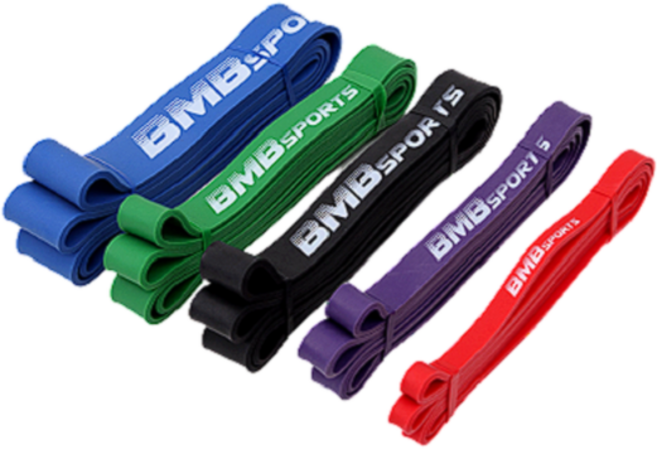 비앰비스포츠 라텍스 풀업밴드 헬스밴드 오렌지(1단계) ~ 블루(7단계), 그린(5단계), 1개