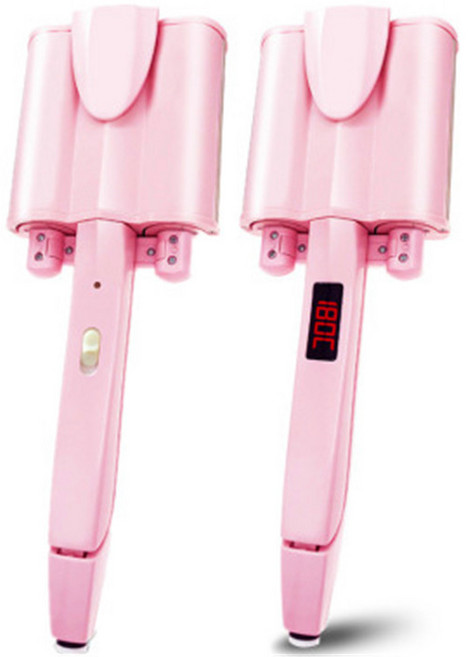 준마 2.0 물결 3단 웨이브 고데기 여신머리 스타일링 물결 웨이브 히피펌 온도조절, 일반형, 26mm