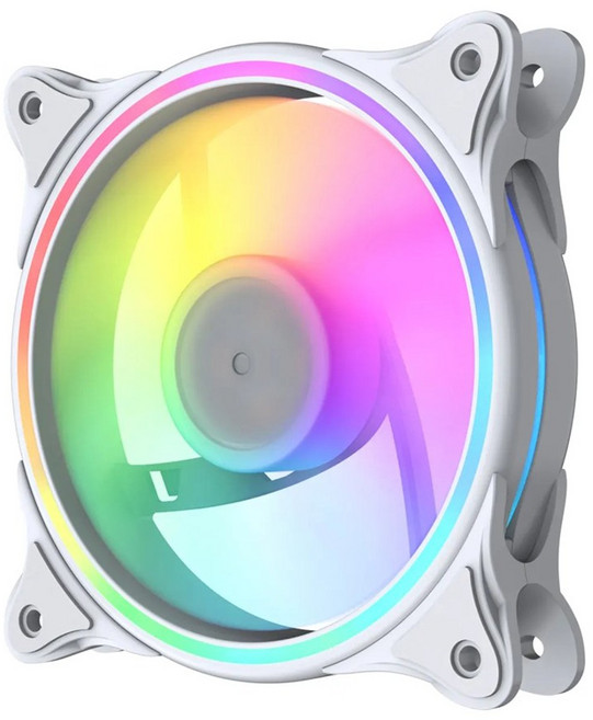 컴튜 샤인링 RGB LED 쿨링팬 시스템쿨러 - 화이트, 1개