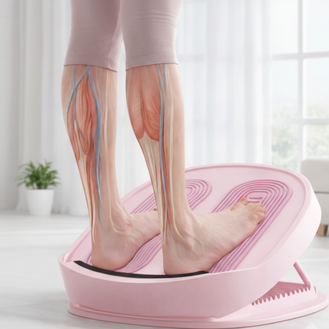 하우브 각도조절 종아리 스트레칭 보드 발목 경사대 다리 아킬레스건 릴렉서 운동기구, 핑크