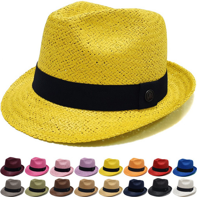 패션올리고 다이아몬드햇 빗살 베이직 페도라 중절모 여름 여행 휴가 자외선차단 남자 여자 예쁜 모자-HAT-DH250503