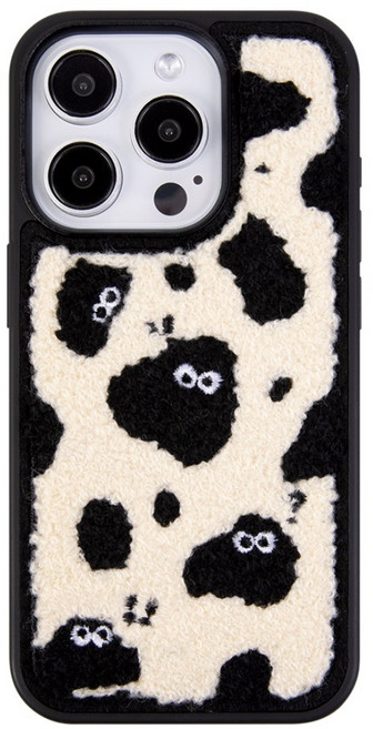 먼지 뽀글이 자수 범퍼 케이스