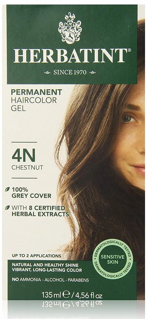허버틴트 퍼머넌트 헤어컬러 젤 135ml, 4N, 1개 - 쿠팡