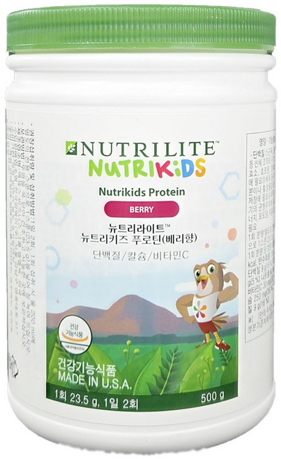 뉴트리라이트 뉴트리 키즈 푸로틴 베리 영양보충제, 1개, 500g