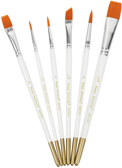 킵스마일링 시토닉 유화 아크릴화 붓 6종, 1세트