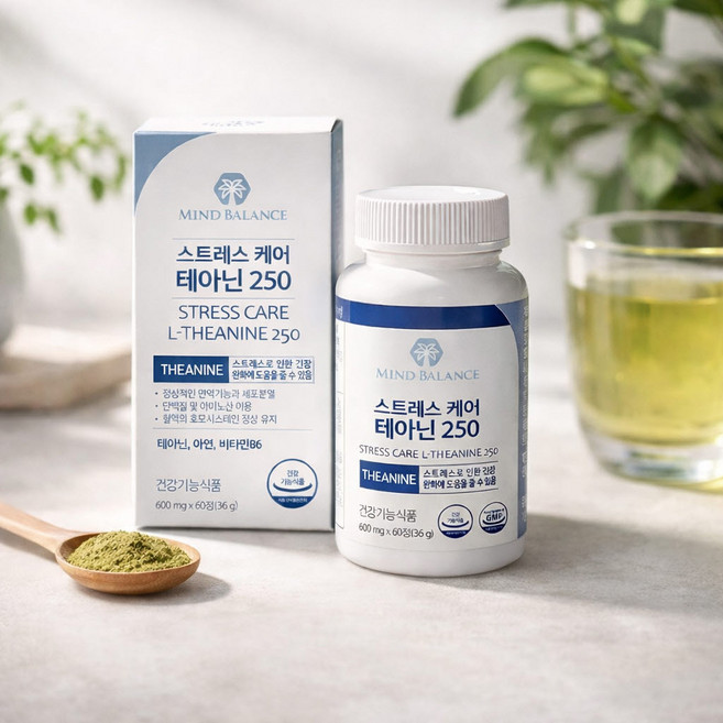 마인드밸런스 스트레스 케어 테아닌 250 36g, 60정, 2개