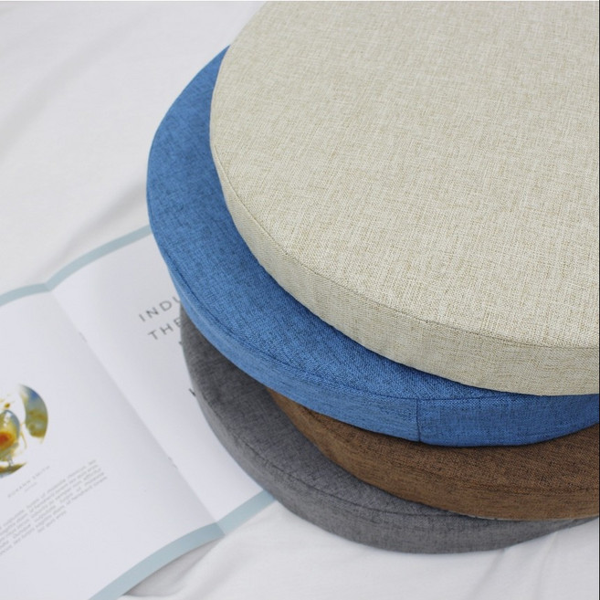 논슬립 린넨 메모리폼 원형방석 스툴 의자 방석 35cm 40cm