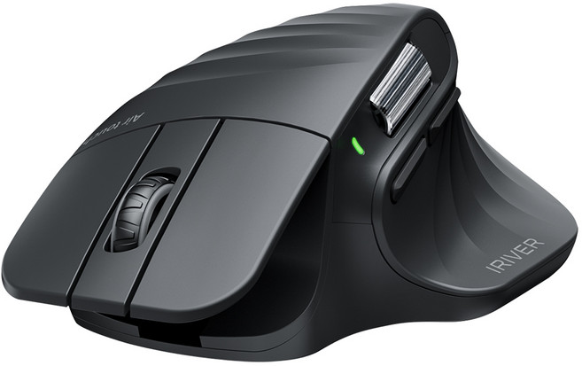아이리버 Air Lift 50 충전식 멀티페어링 세미 버티컬 블루투스 무소음 무선 마우스, BLACK