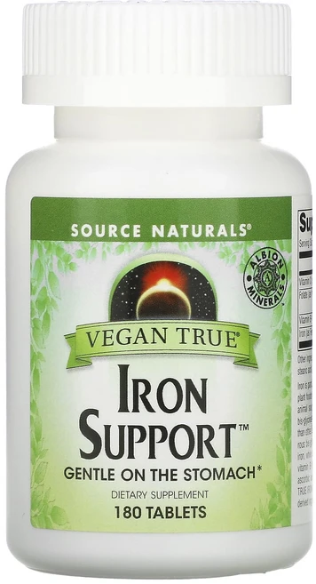 Source Naturals Vegan True 철분 보충 180정, SourceNaturalsVeganTrue철분보충180, 1개 - 쿠팡