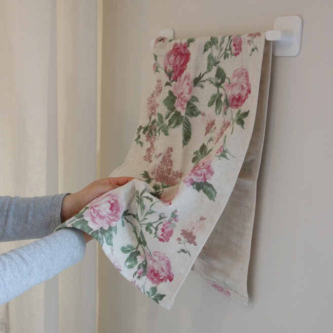 [윤자매네] 일본 린넨 혼방 사중 거즈 글로리아 로즈 페이스 타월 세수수건, 1개, 베이지