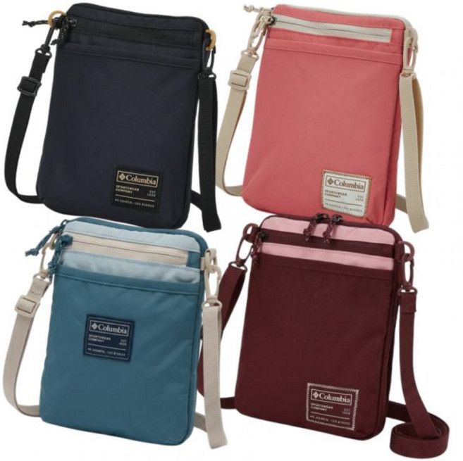 [매장판] 컬럼비아 가방 크로스백 남녀공용 코튼우드 그릭 데일리 사이드 백 UU1979, OS, 블랙(010)