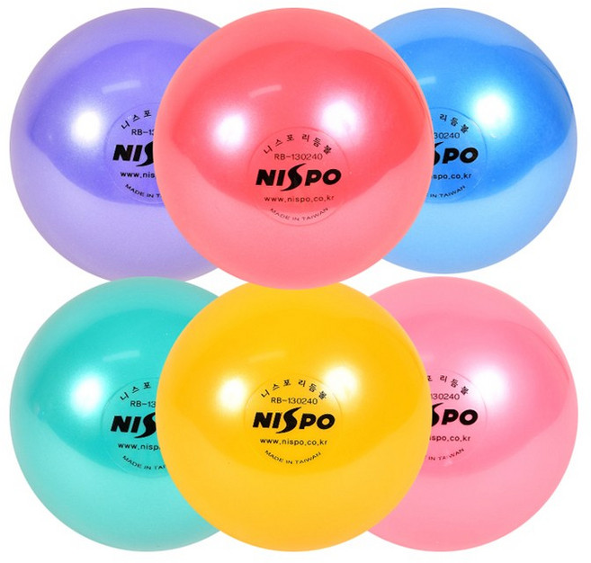 니스포 리듬체조 공 약 130mm (5인치) 6컬러 리듬볼, 블루, 1개