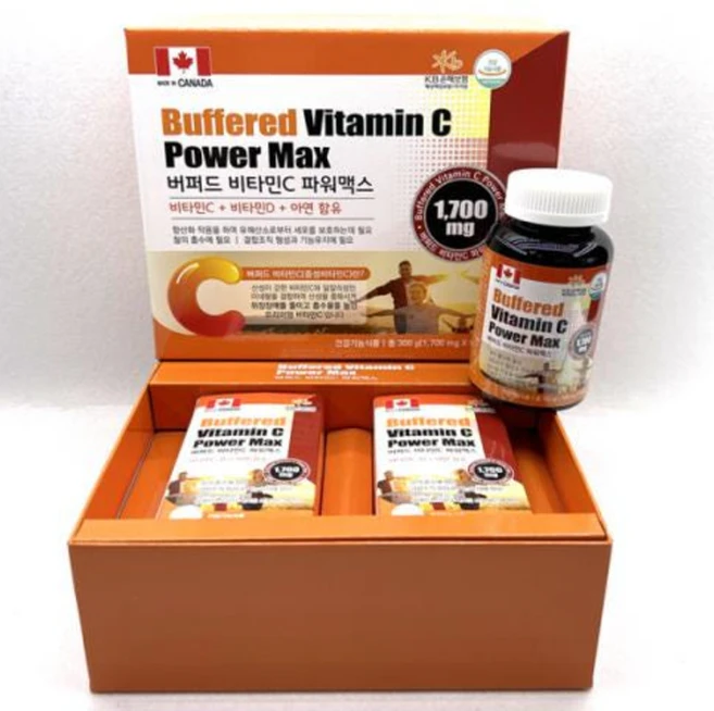 캐나다 버퍼드 비타민C 파워맥스 1700mg x 90정 x 2박스 (6개월분) 180정, 1개 - 쿠팡