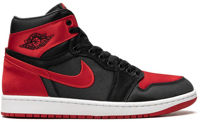 조던 에어 조던 1 새틴 브레드 하이탑 스니커즈