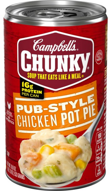 캠벨스 청키 펍-스타일 치킨 팟 파이 수프, 533g, 1개