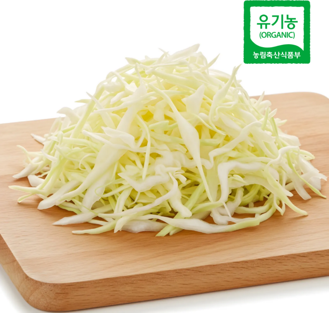 [우리농 산지선별] 유기농 슬라이스 양배추채 (전남함평 ), 1kg, 1개